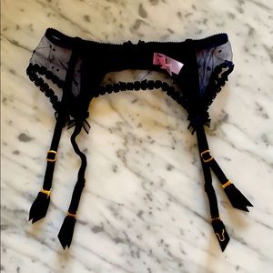 Agent Provocateur Navy Garter Belt Size 2